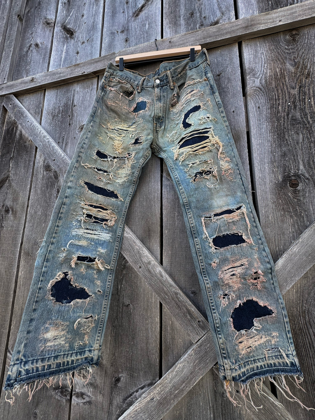 Destroyed and repaired Levi’s