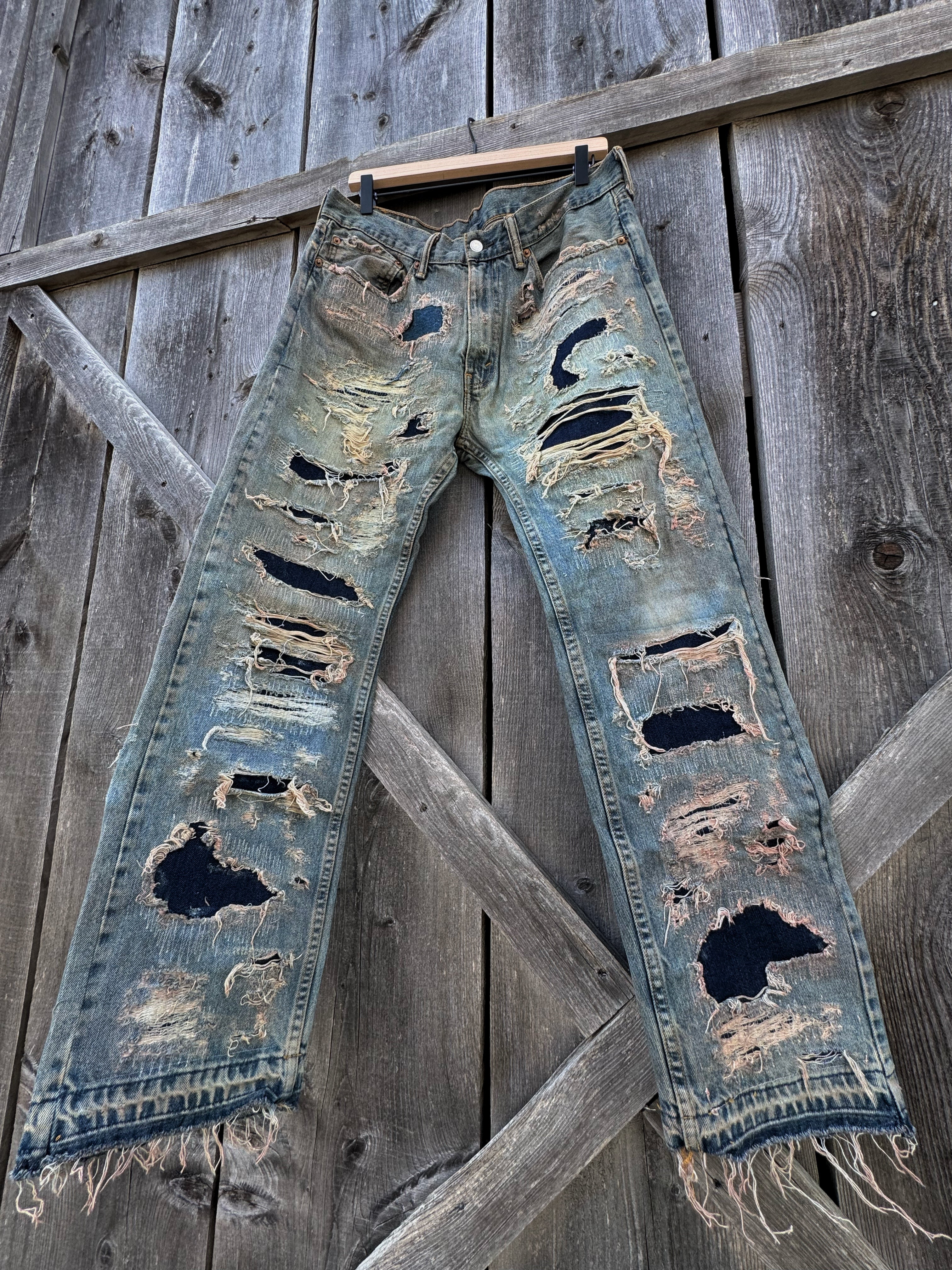 Destroyed and repaired Levi’s