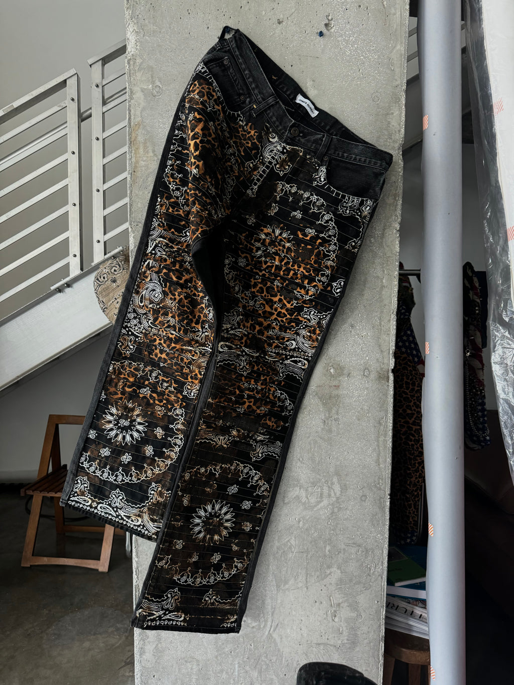 1/1 Black Leopard Jeans