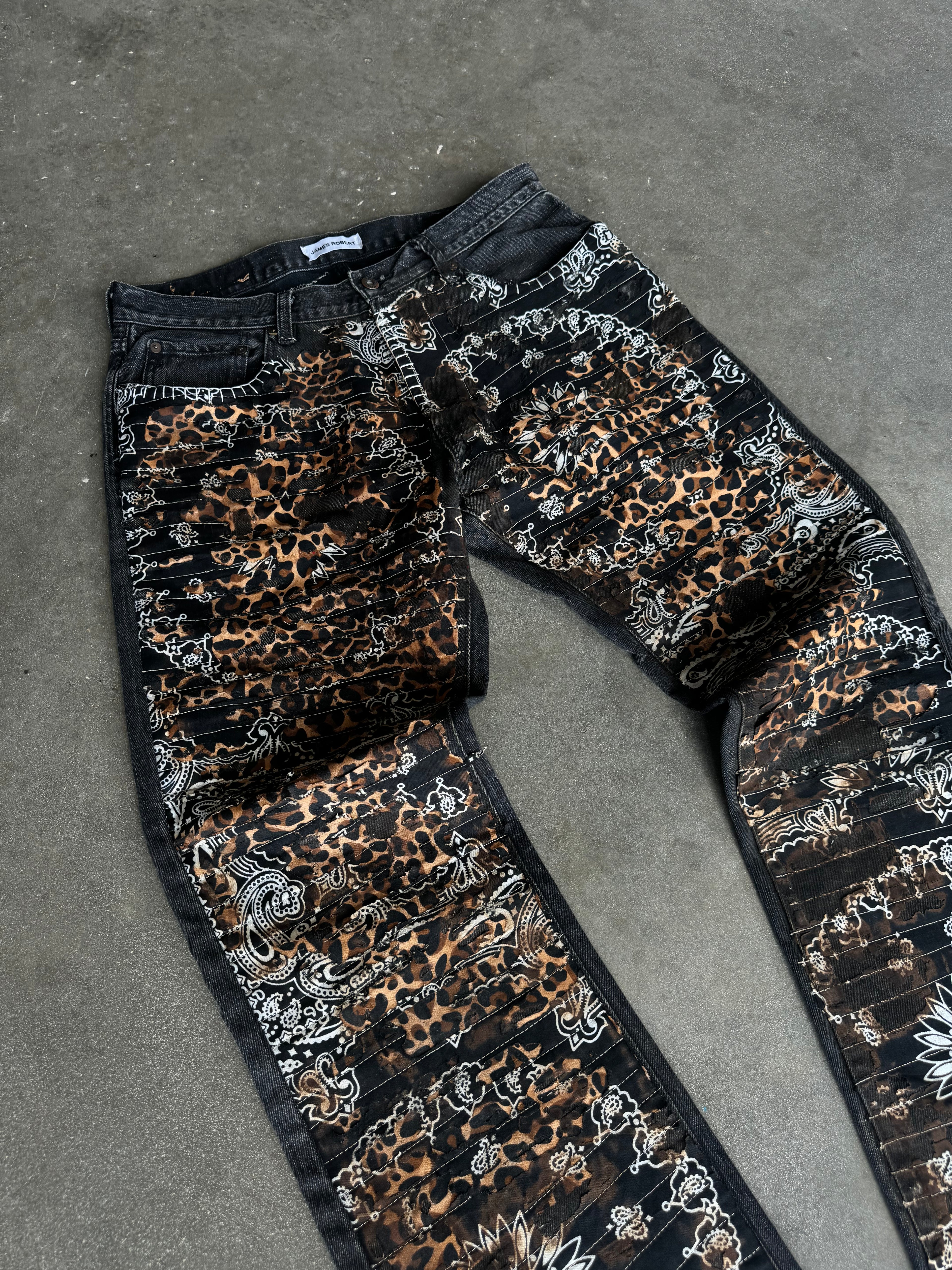 1/1 Black Leopard Jeans
